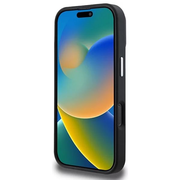 Guess Coque Grained Triangle MagSafe Apple iPhone 16 Pro - Noir