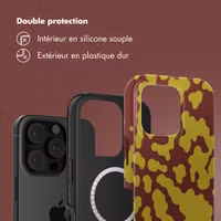 Selencia Coque arrière Vivid avec MagSafe Apple iPhone 16 Pro - Moo'd Olive Dust