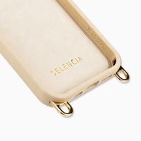 Selencia Coque arrière Rivièra avec MagSafe avec crochets amovibles iPhone 12 / 12 Pro - Milky Latte