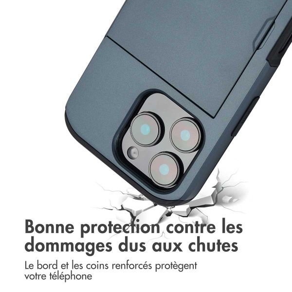 imoshion Coque arrière avec porte-cartes Apple iPhone 16 Pro - Bleu foncé