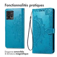 imoshion Etui de téléphone portefeuille Mandala Motorola Moto G72 - Turquoise