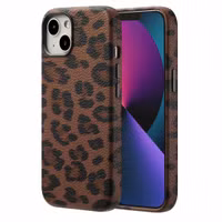 Selencia Coque Sabi imprimé panthère avec MagSafe Apple iPhone 13 - Mocha Brown