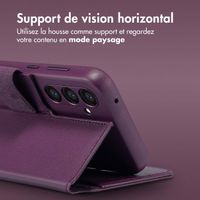 Accezz Étui de téléphone portefeuille en cuir 2-en-1 avec MagSafe Samsung Galaxy S24 Plus - Heath Purple