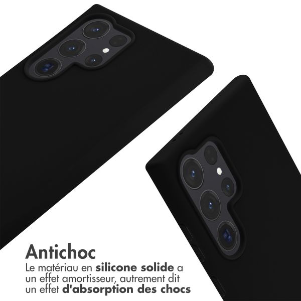 imoshion Coque en silicone avec cordon Samsung Galaxy S24 Ultra - Noir