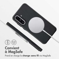 Accezz Coque arrière en cuir avec MagSafe Samsung Galaxy A36 / A56 - Onyx Black