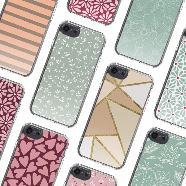 imoshion Coque Design Apple iPhone SE (2022 / 2020) / 8 / 7 - Smoke Green Flowers