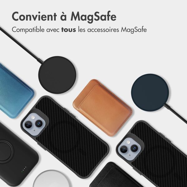 imoshion Rugged Hybrid Carbon Case avec MagSafe iPhone 15 Plus - Noir