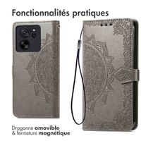 imoshion Etui de téléphone portefeuille Mandala Xiaomi 13T / 13T Pro - Gris