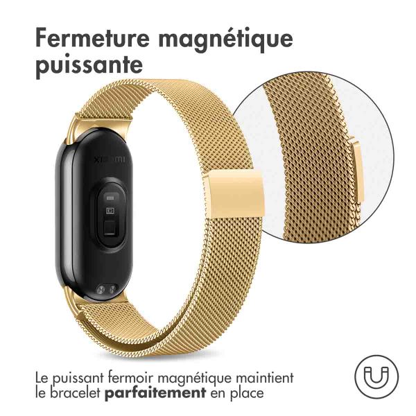 imoshion Bracelet magnétique milanais Xiaomi Smart Band 8 / 9 - Dorée