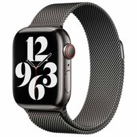 Apple Bracelet à boucle Milanais Apple Watch Series 1 á 10 / SE / Ultra (2) (44/45/46/49 mm) - Graphite