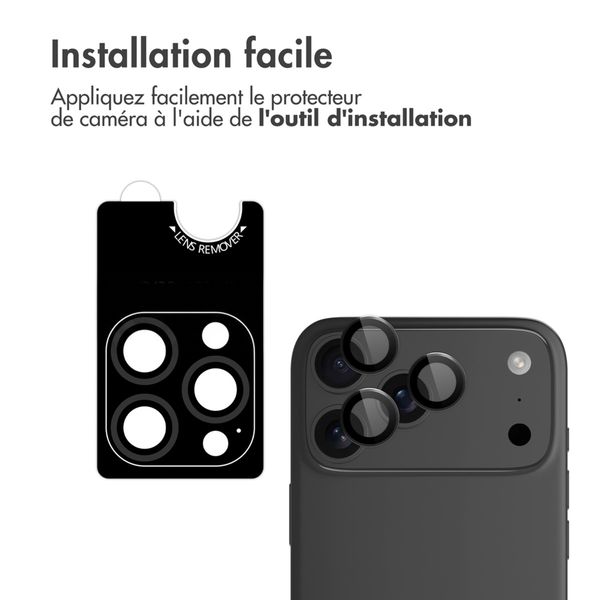 imoshion Protection d'objectif d'appareil photo (pack de 2) Apple iPhone 17 Pro / 17 Pro Max - Noir