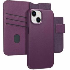 Accezz Étui de télephone portefeuille en cuir 2-en-1 avec MagSafe Apple iPhone 14 - Heath Purple
