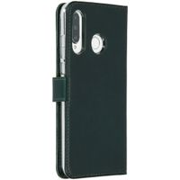 Selencia Étui portefeuille en cuir véritable Huawei P30 Lite - Vert
