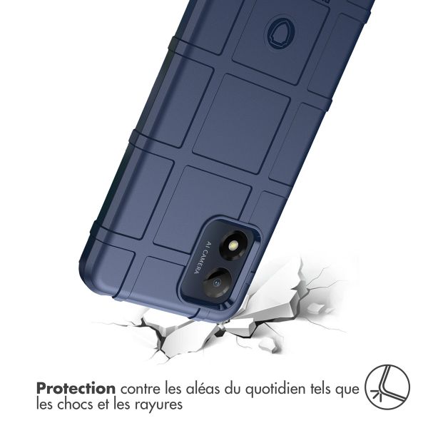 imoshion Coque Rugged Shield Motorola Moto E13 - Bleu foncé