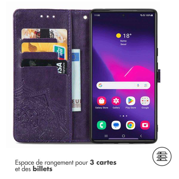 imoshion Etui de téléphone portefeuille Mandala Samsung Galaxy S24 Ultra - Violet