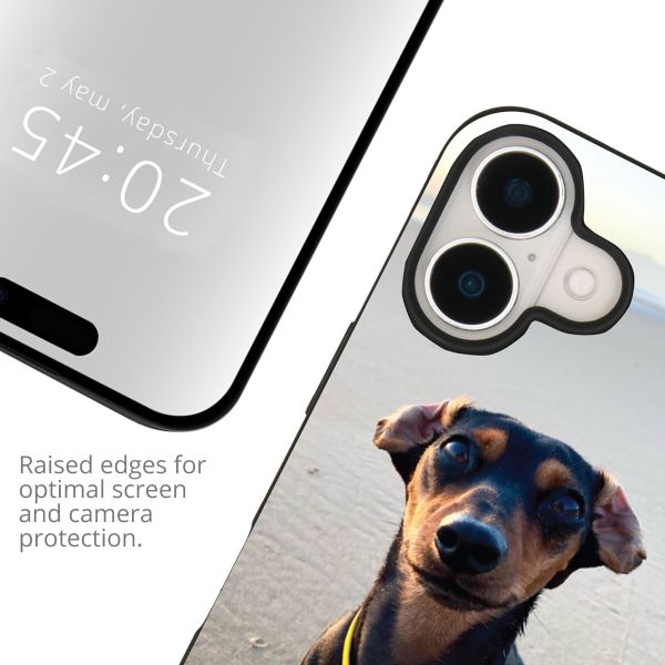 Concevez votre propre coque en gel Apple iPhone 16 Plus - Noir