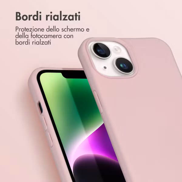 imoshion Coque de couleur avec cordon amovible Apple iPhone 14 - Rose