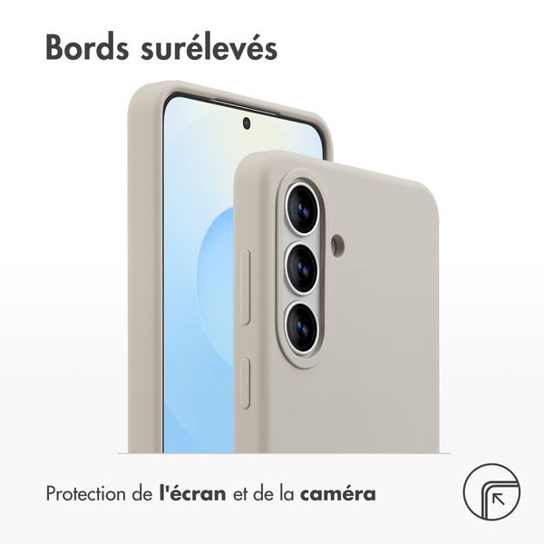 Accezz Coque Liquid Silicone avec MagSafe Samsung Galaxy S26 Plus - Stone