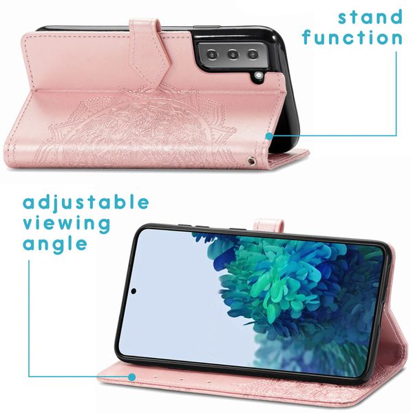 imoshion Etui de télephone Mandala Samsung Galaxy S21 - Rose Doré