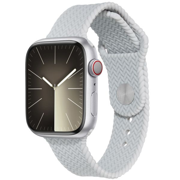 imoshion Bracelet en silicone tressé Apple Watch Series 1 à 10 / SE / Ultra (2) (44/45/46/49 mm) - Gris