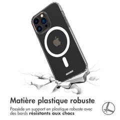 Accezz Coque Clear avec MagSafe Apple iPhone 14 Pro Max - Transparent