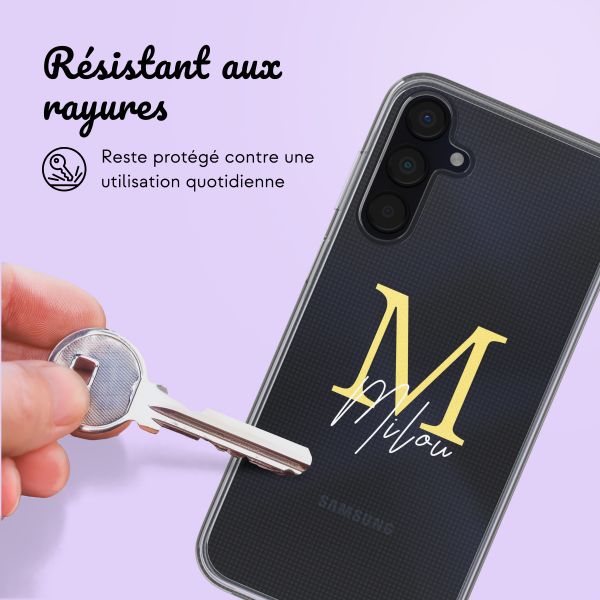 Coque personnalisée avec une lettre Samsung Galaxy A15 - Transparent