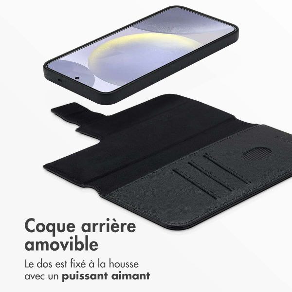 Accezz Étui de téléphone portefeuille en cuir 2-en-1 avec MagSafe Samsung Galaxy S25 Plus - Onyx Black