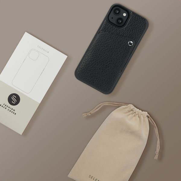 Selencia Coque Riva avec porte-cartes Apple iPhone 14 / 13 - Noir