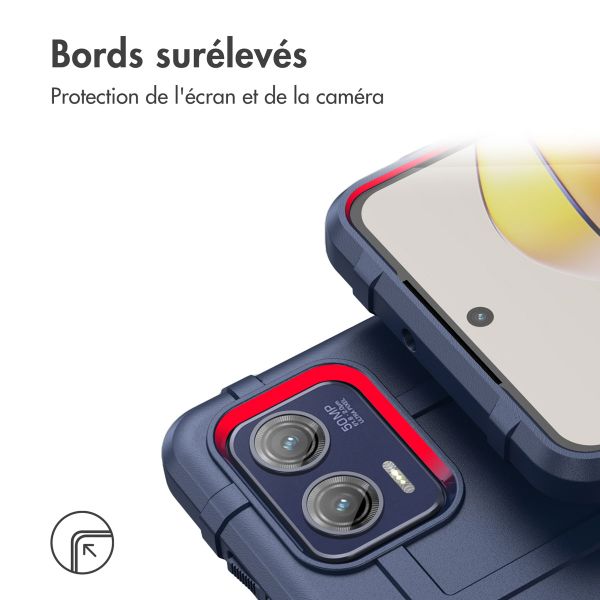 imoshion Coque Rugged Shield Motorola Moto G73 - Bleu foncé