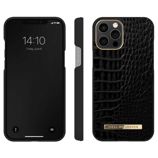 iDeal of Sweden Coque Atelier iPhone 12 Pro Max - Neo Noir Croco