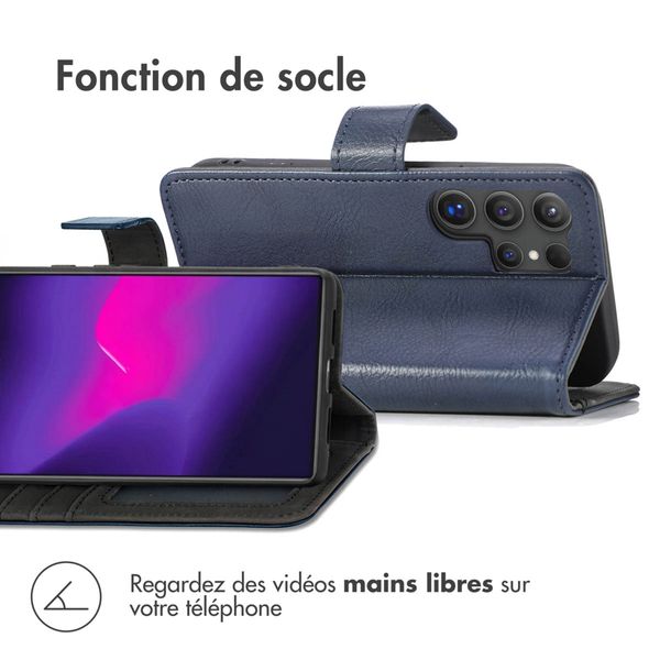 imoshion Étui de télephone portefeuille de luxe Samsung Galaxy S24 Ultra - Bleu foncé