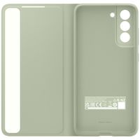 Samsung Original étui de téléphone portefeuille Clear View Galaxy S21 FE - Olive Green