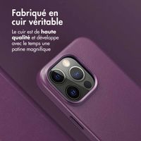 Accezz Étui de téléphone portefeuille en cuir 2-en-1 avec MagSafe iPhone 14 Pro - Heath Purple