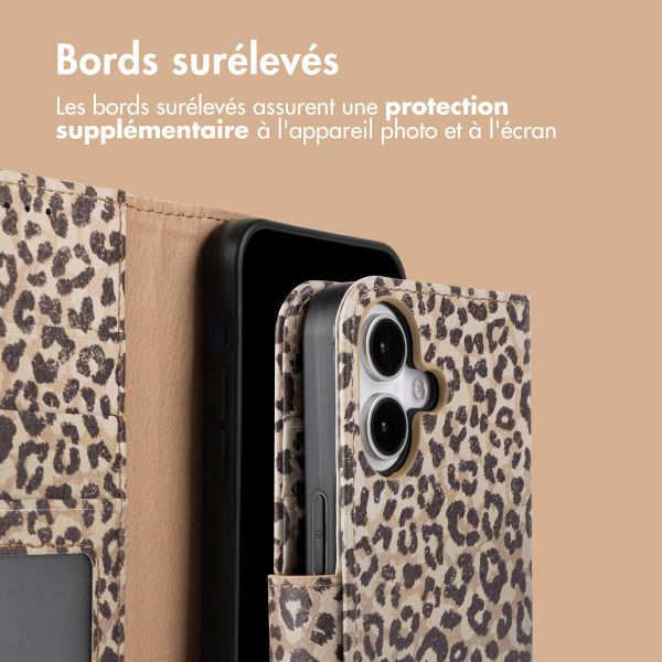 imoshion Étui de téléphone portefeuille Design iPhone 16 - Leopard Mood