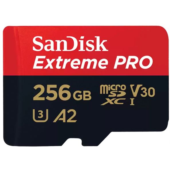 SanDisk microSD Extreme PRO - 256GB - Inclus un adaptateur SD et RescuePro Deluxe - UHS-I/U3/Full HD/4K UHD