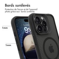 imoshion Rugged Hybrid Carbon Case avec MagSafe Apple iPhone 16 Pro - Noir