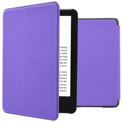 imoshion Étui de liseuse portefeuille Canvas Sleepcover Amazon Kindle (2024) / Amazon Kindle (2022) 11th gen - Violet