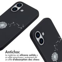 imoshion Coque design en silicone avec cordon Apple iPhone 17 - Dandelion Black