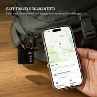 Fixed Tag Lock avec support Apple Find My - Cadenas de voyage TSA pour valise - Noir