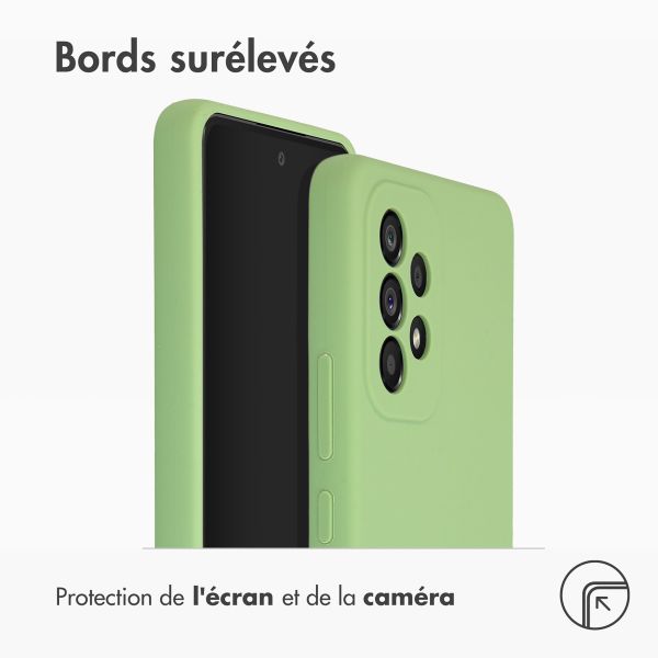 Accezz Coque Liquid Silicone Samsung Galaxy A53 - Vert