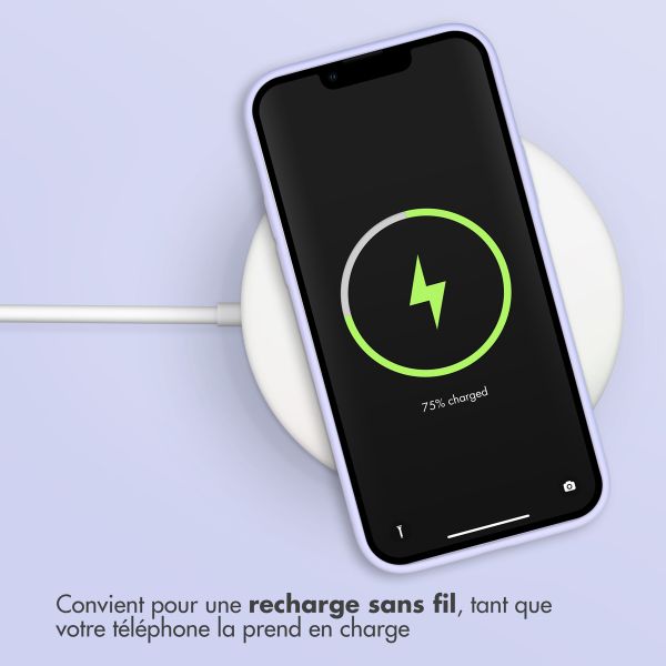 Accezz Coque Liquid Silicone Apple iPhone 12 (Pro) - Violet