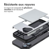 imoshion Coque arrière avec porte-cartes Apple iPhone 16 - Gris