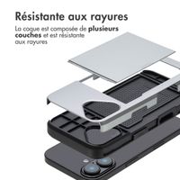 imoshion Coque arrière avec porte-cartes iPhone 16 - Gris