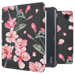 imoshion Design Slim Hard Sleepcover avec support Kobo Libra Colour / Tolino Vision Color - Blossom
