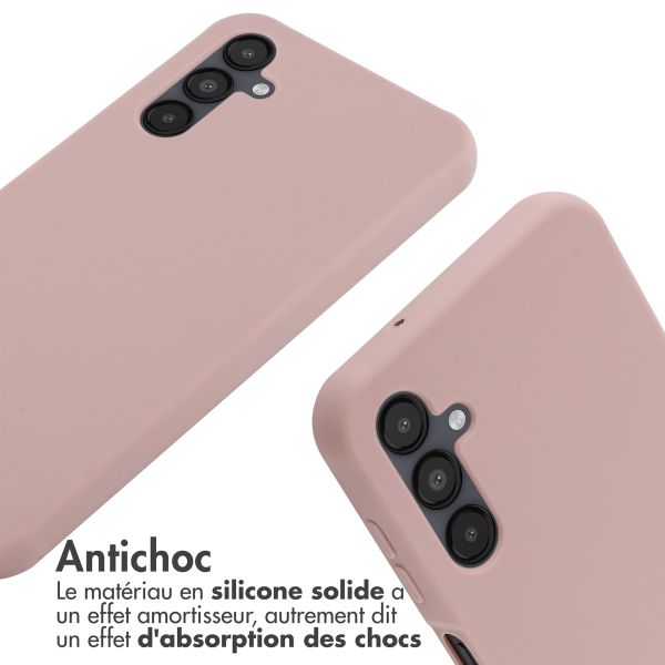 imoshion ﻿Coque en silicone avec cordon Samsung Galaxy A14 (5G) - Sand Pink