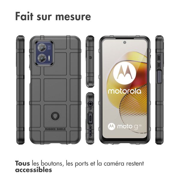 imoshion Coque Rugged Shield Motorola Moto G73 - Noir