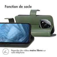 imoshion Étui de télephone portefeuille Xiaomi Redmi Note 14 Pro (4G) - Vert