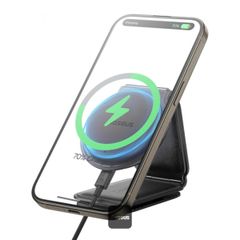 Baseus PrimeTrip Series C02 Mega Support de téléphone voiture - Magnétique et MagSafe/Qi2 - Charge sans fil - Autocollant - Noir