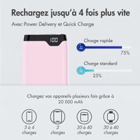 imoshion Batterie externe - 20.000 mAh - Quick Charge et Power Delivery - Rose