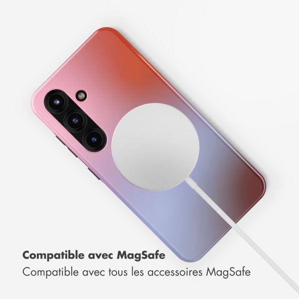 Selencia Coque arrière Vivid avec MagSafe Samsung Galaxy S25 - Gradient Soft Blush